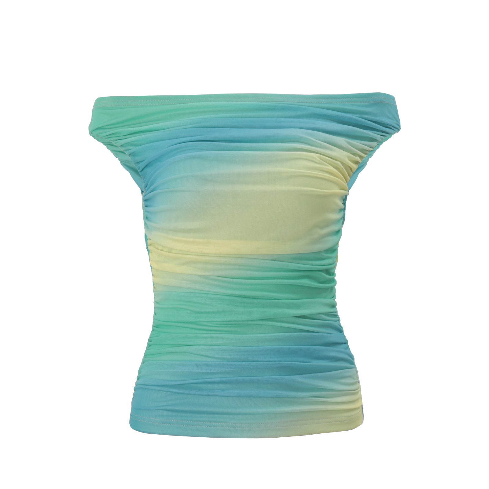Sexy off Neck Gradient Color Top