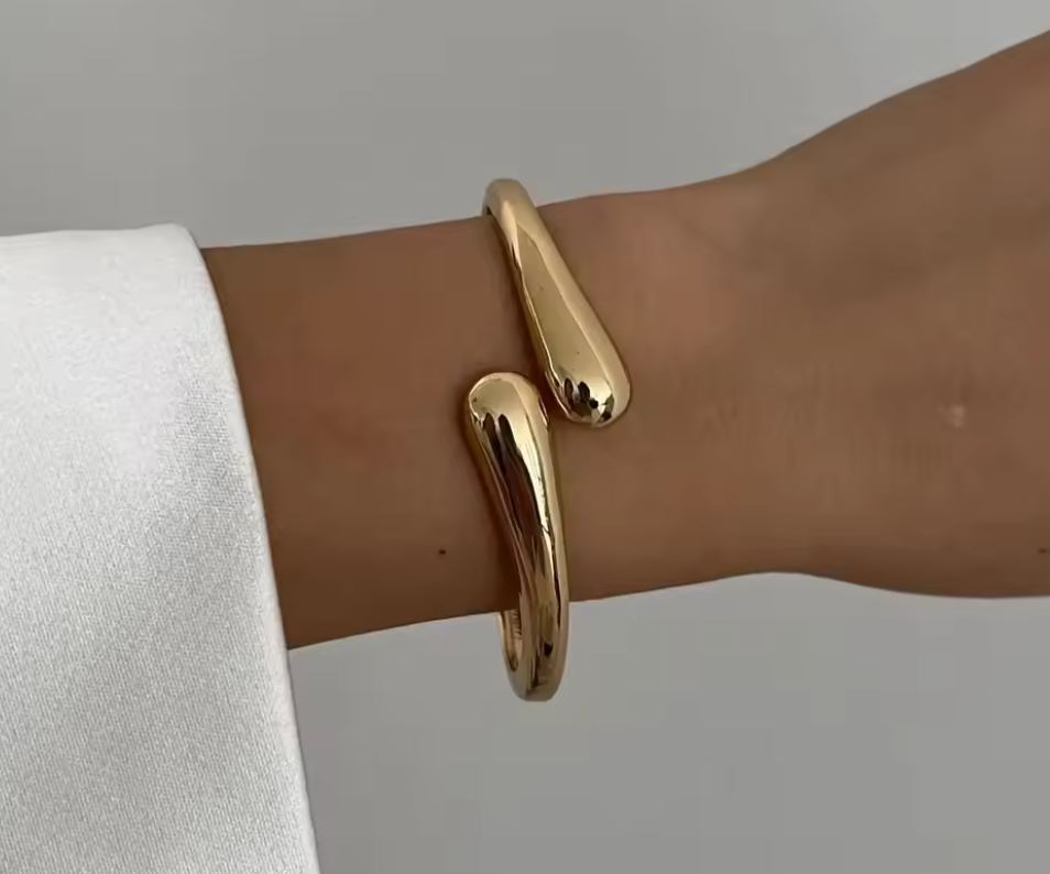 Vintage Hip Hop Metal Cuff Bangles For Women