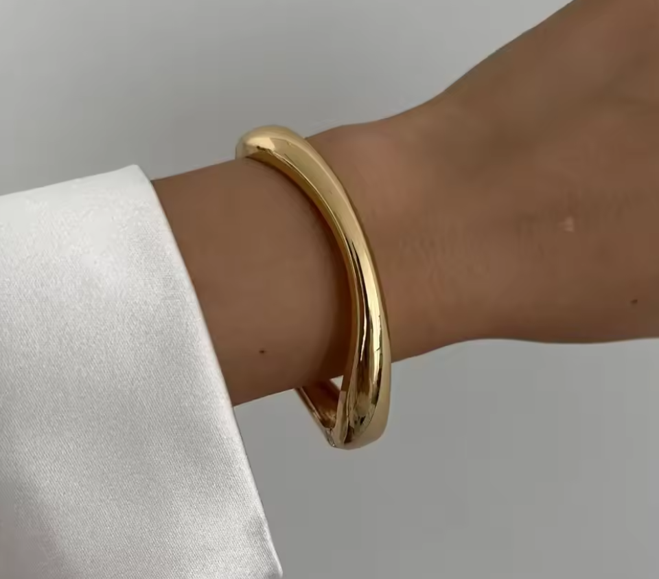 Vintage Hip Hop Metal Cuff Bangles For Women