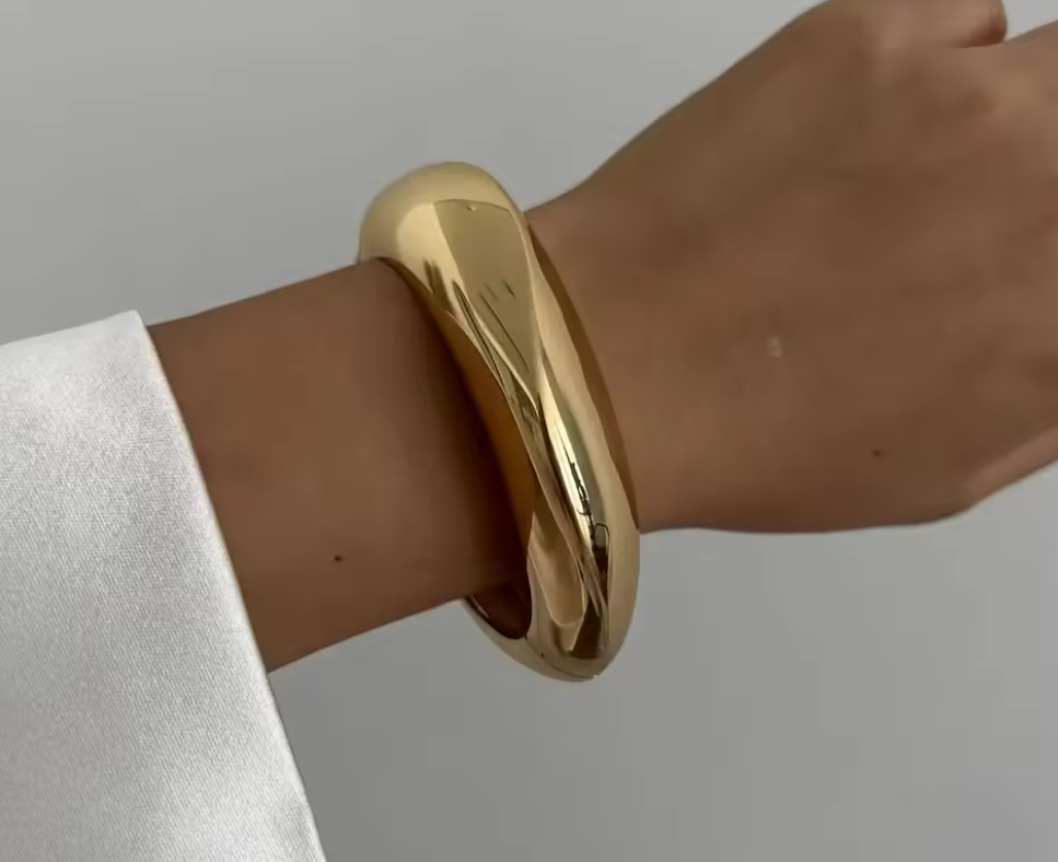 Vintage Hip Hop Metal Cuff Bangles For Women