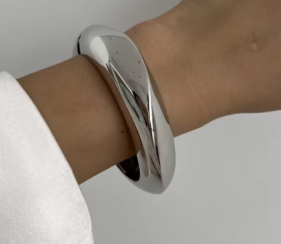 Vintage Hip Hop Metal Cuff Bangles For Women