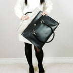 The Signature 17" Bag, Black Flap-4