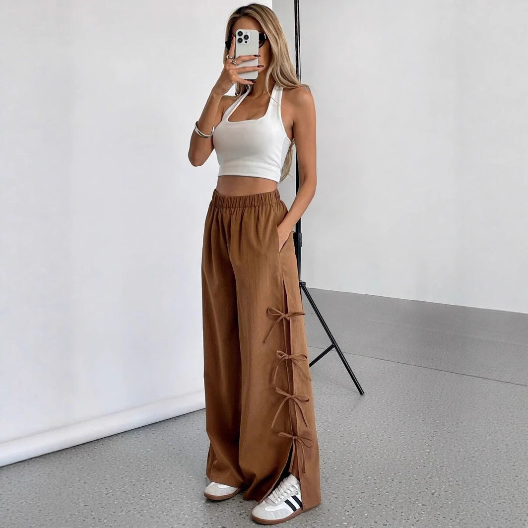 Drawstring Sports Casual Pants for Women