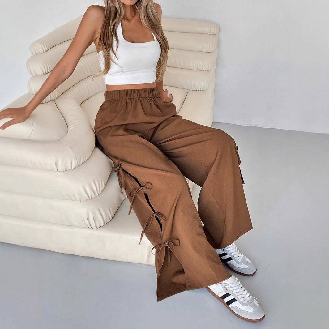 Drawstring Sports Casual Pants for Women