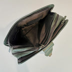 Leather Briefcase, Olive Green-3