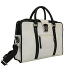 Leather Briefcase, White-0